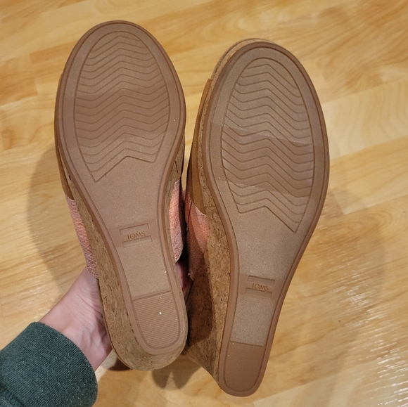 TOMS Monica Cork Wedge Mule Espadrille Sandals Size 8.5 New - Picture 7 of 11